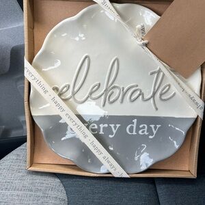 Celebrate Every Day Mud pie plate new